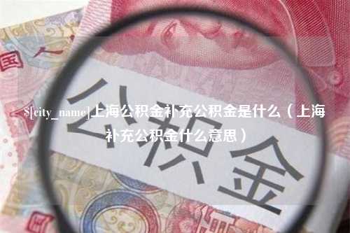 保亭上海公积金补充公积金是什么（上海补充公积金什么意思）